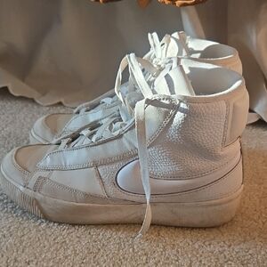 Nike White High-Top Athletic Shoes